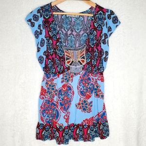 Boho Babydoll Flutter Sleeve Top